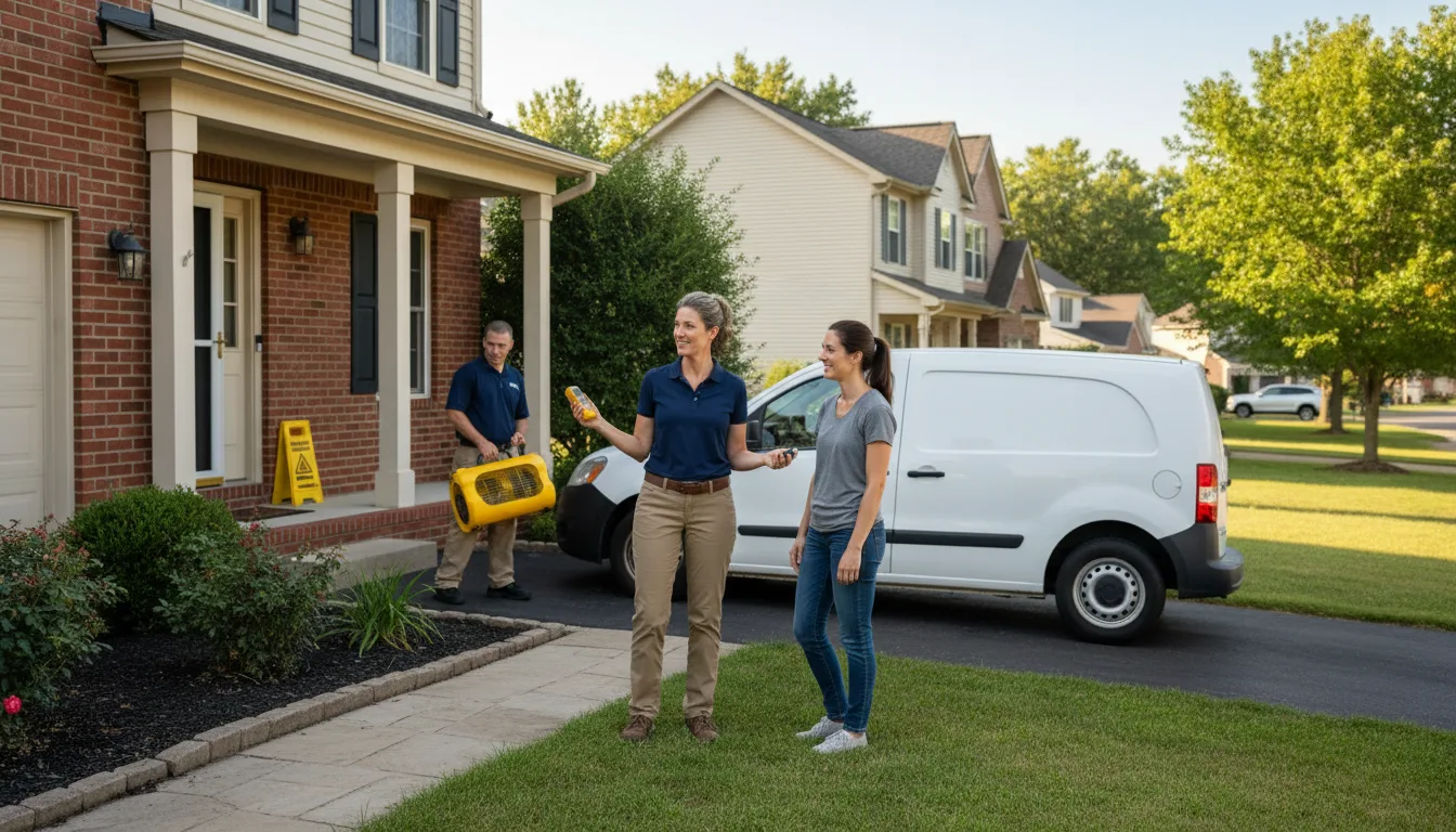 Residential water damage restoration in Amity, MO